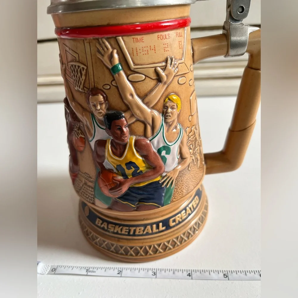 Vintage Avon Stein A Century of Basketball Stein 1993 Hand crafted in Brazil Cup